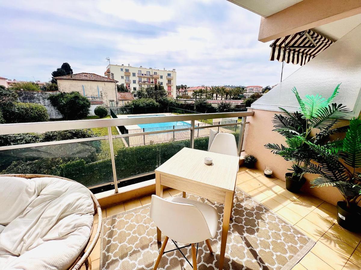 Les Palmiers - Appartement Avec Piscine Proche Plages - Wifi Et Clim أنتيب المظهر الخارجي الصورة