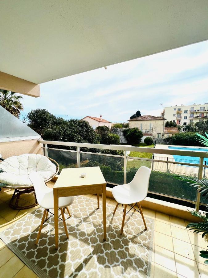 Les Palmiers - Appartement Avec Piscine Proche Plages - Wifi Et Clim أنتيب المظهر الخارجي الصورة