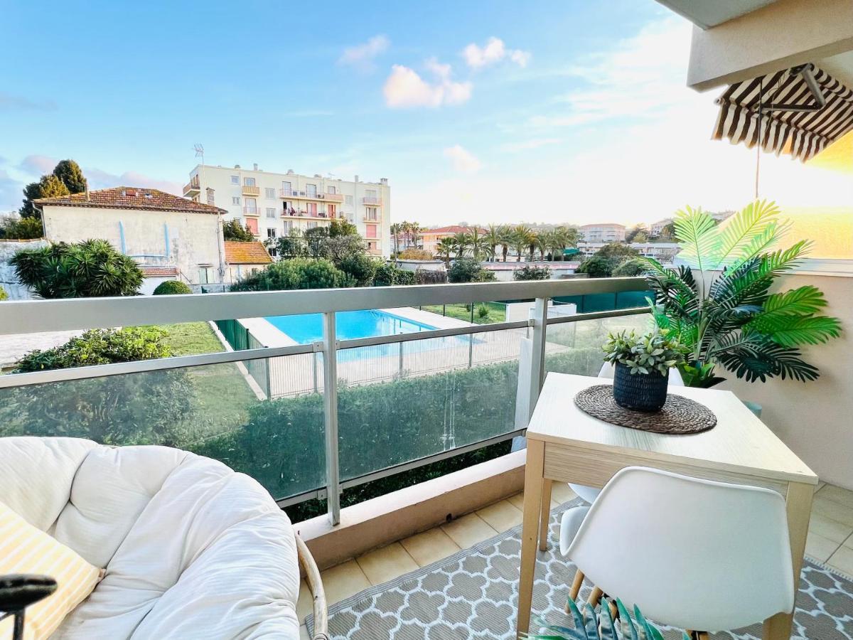 Les Palmiers - Appartement Avec Piscine Proche Plages - Wifi Et Clim أنتيب المظهر الخارجي الصورة